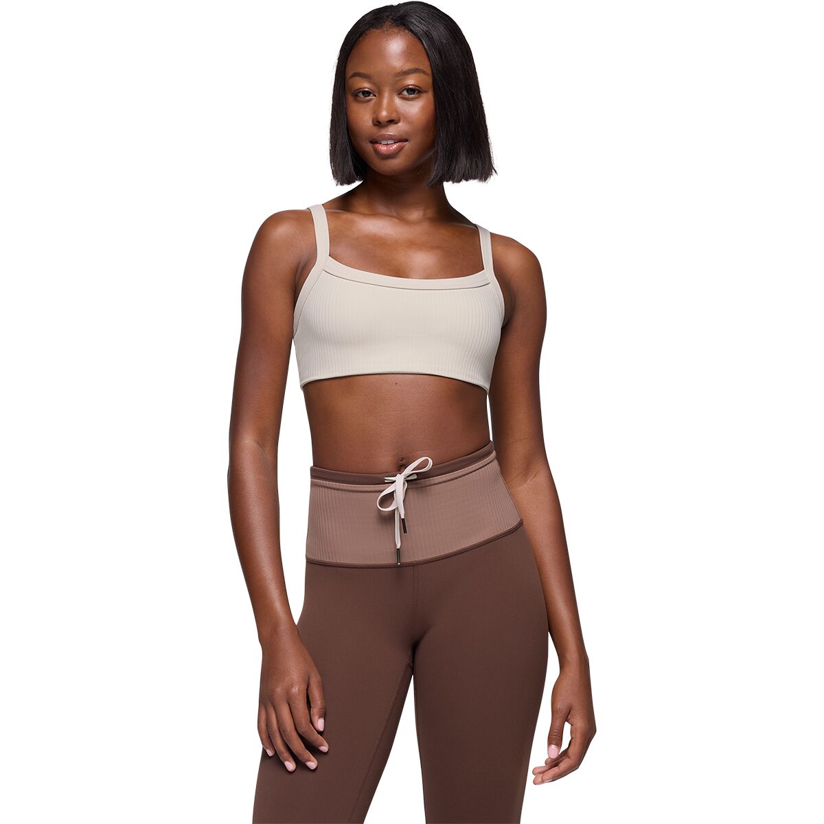 Image of prAna Luxara Rib Bra - Women's Almond, XS