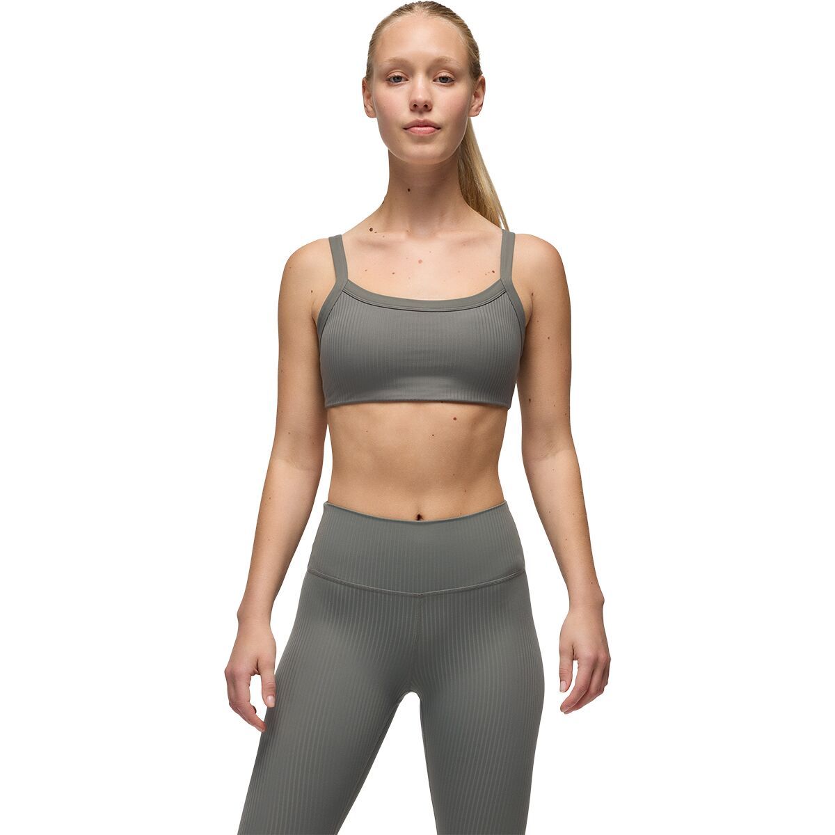 prAna Luxara Rib Bra - Women's Thyme, S