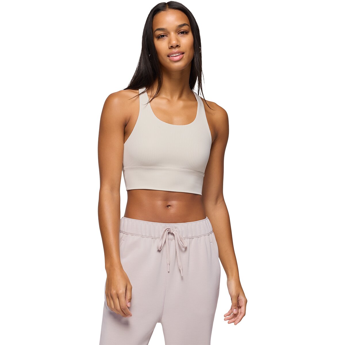 Image of prAna Luxara Rib Racerback Bralette - Women's Almond, XS