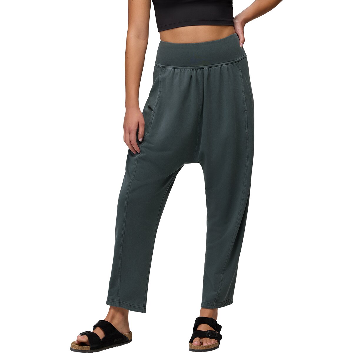 Image of prAna Mindful Movement Harem Pant - Women's Grey Blue, S