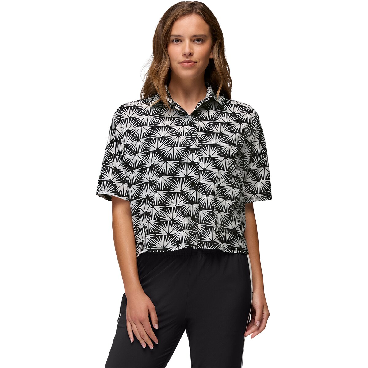 prAna prAna Railay Short-Sleeve Button Down Shirt - Women's Almond, L