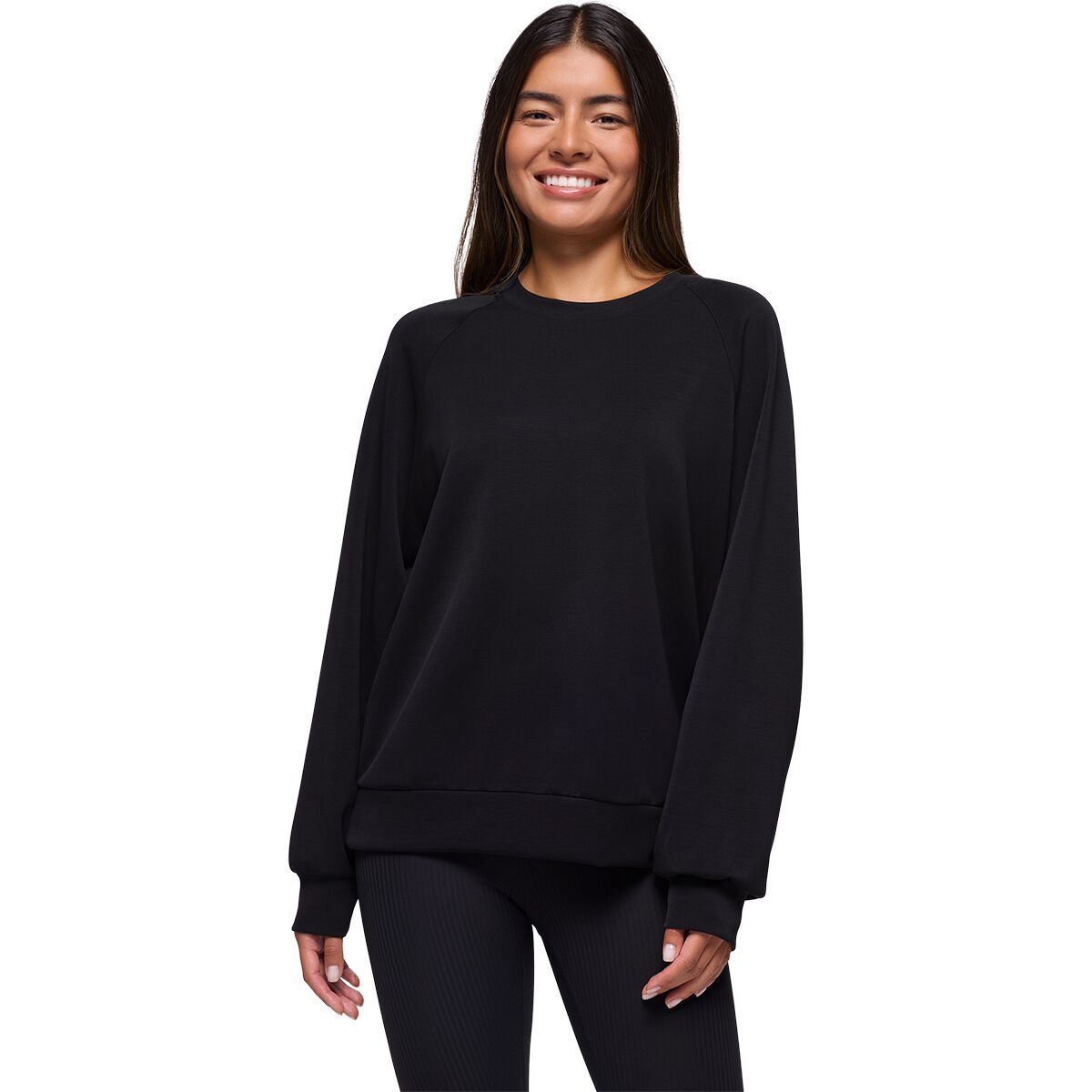 Image of prAna Shea Crewneck Sweatshirt - Women's Black, XS