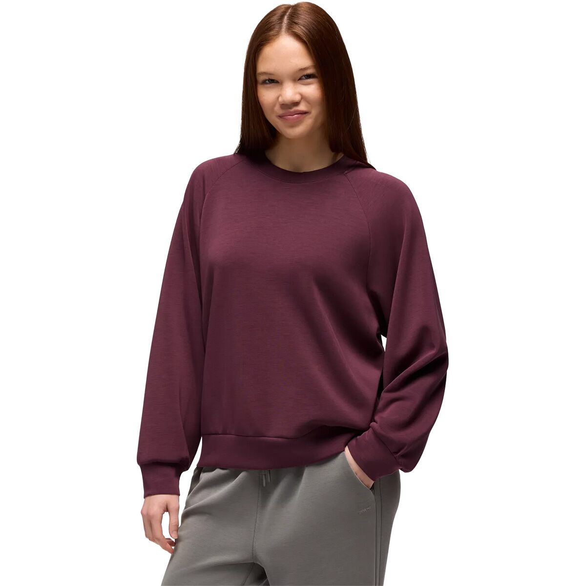 Image of prAna Shea Crewneck Sweatshirt - Women's Deep Vino, S