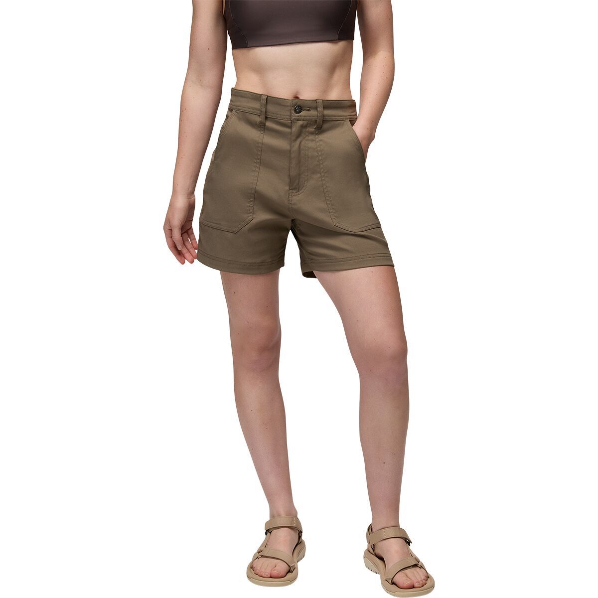 Image of prAna Stretch Zion 3in Cargo Short - Women's Mud, 8