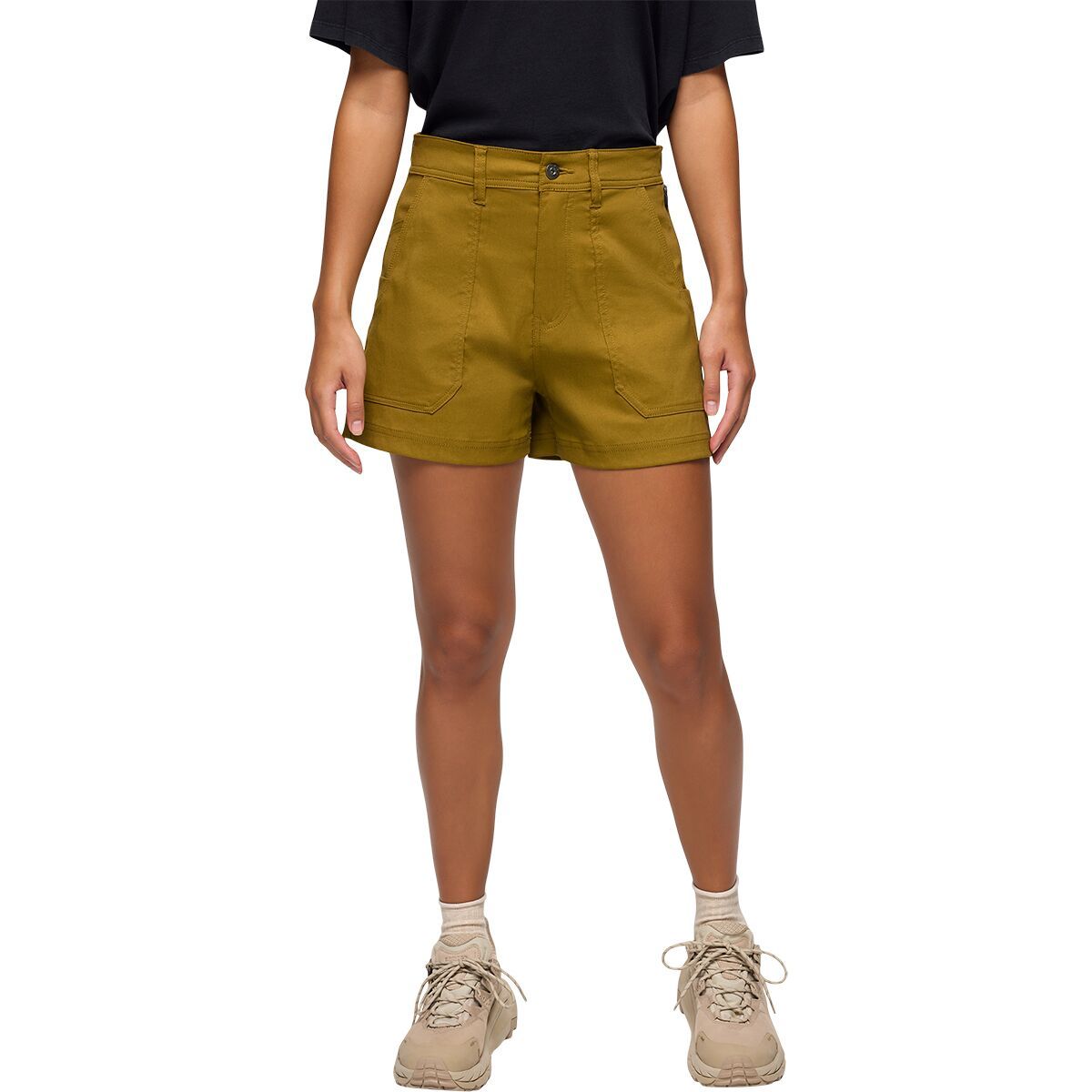 Image of prAna Stretch Zion 3in Cargo Short - Women's Retro Olive, 14