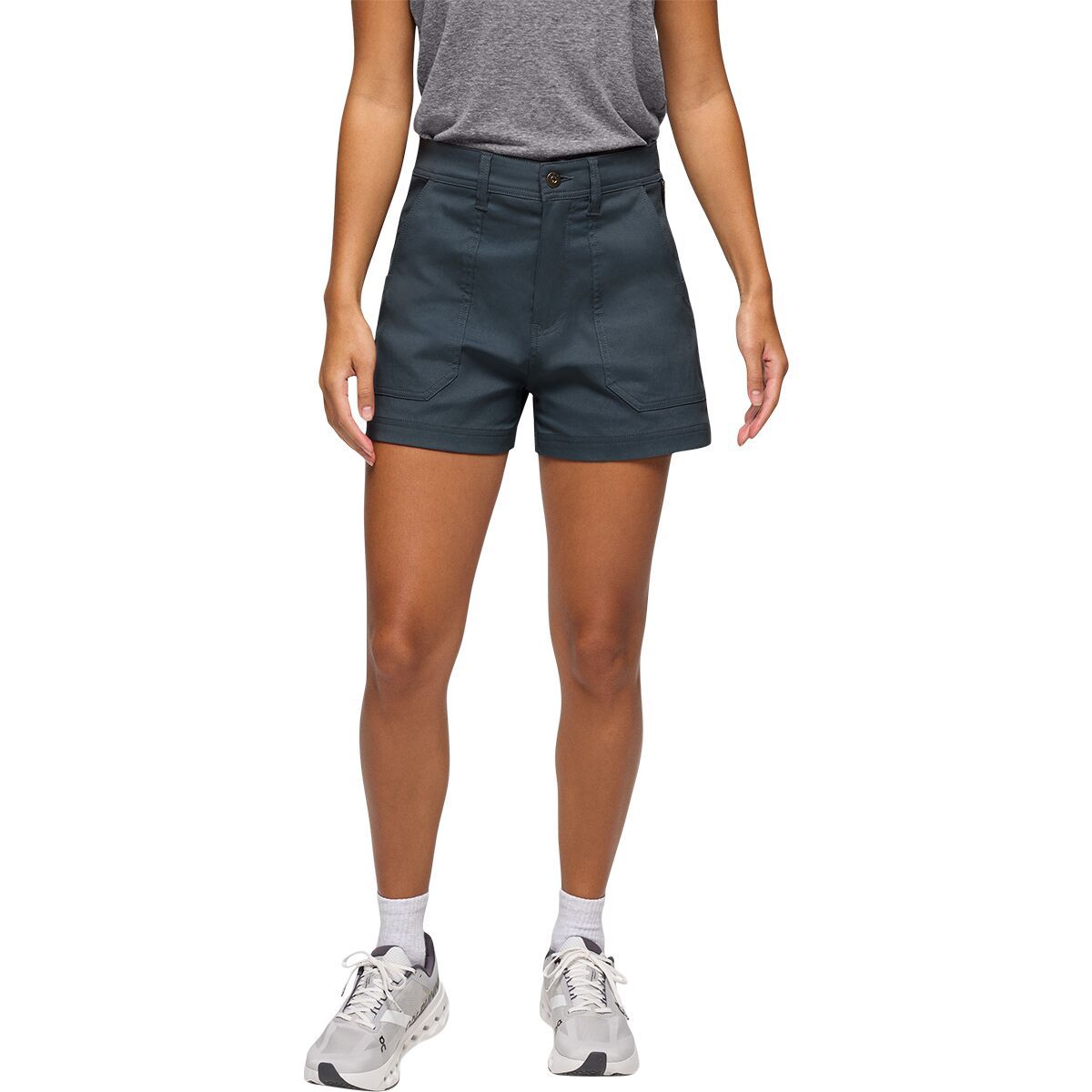 Image of prAna Stretch Zion 3in Cargo Short - Women's Thundercloud, 12