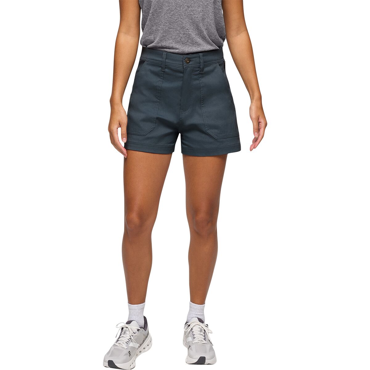 Image of prAna Stretch Zion 3in Cargo Short - Women's Thundercloud, 4
