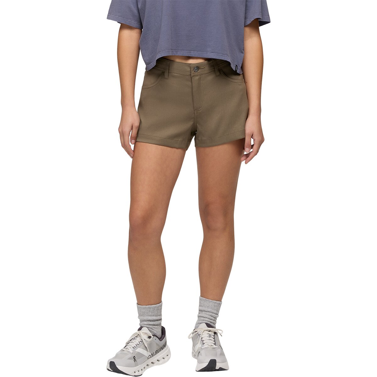 Image of prAna Stretch Zion Halle 5in Short - Women's Mud, 12