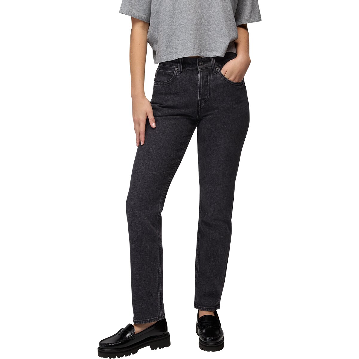 Image of prAna Carlsbad 760 Straight Leg Jean - Women's Black Sand, 26x32