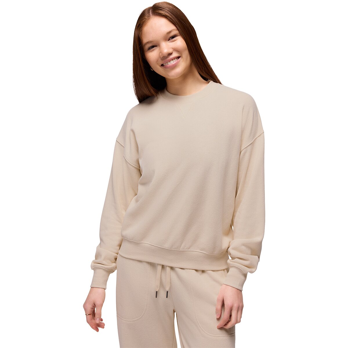 prAna Cozy Up Crew Sweatshirt - Women's Canvas Heather, L