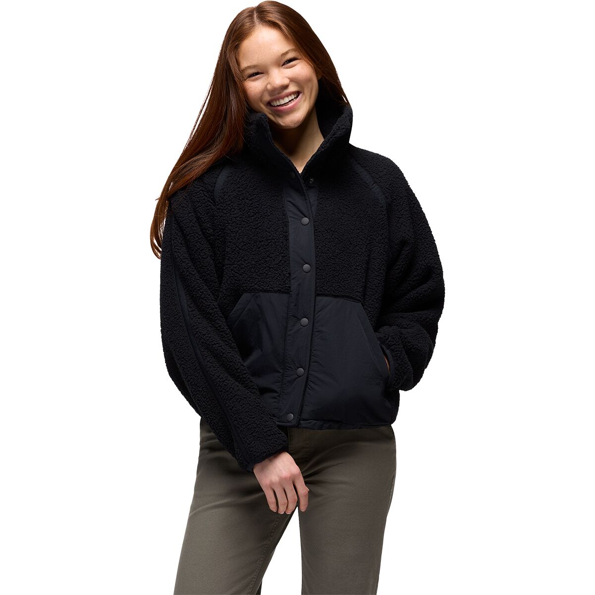 Image of prAna Encinitas Fleece Jacket - Women's Black, S