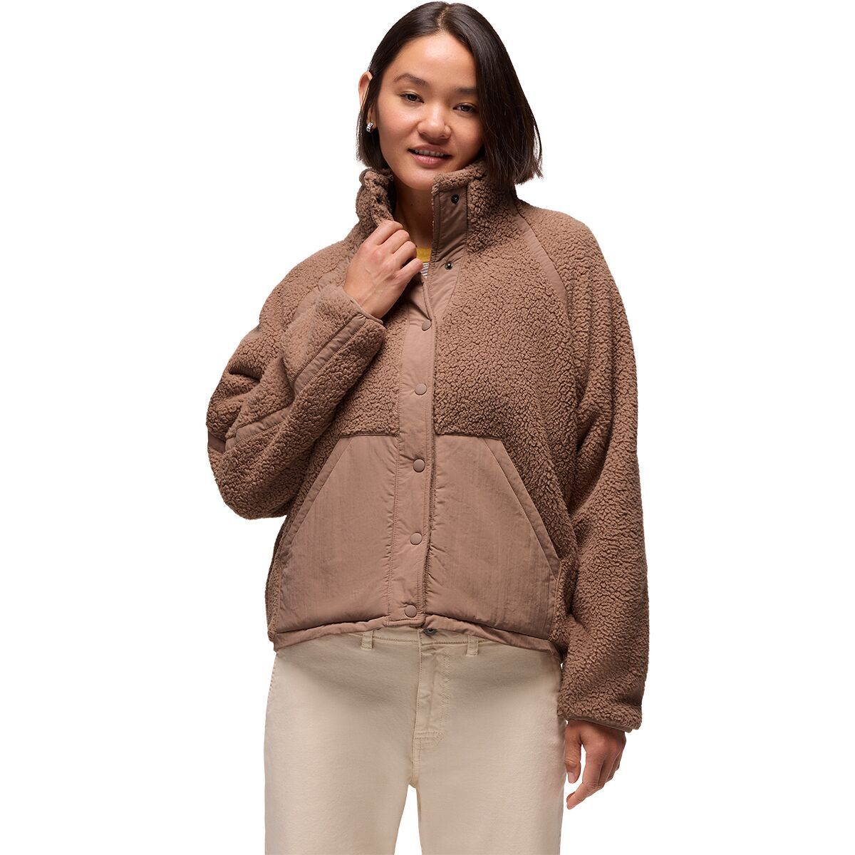 Image of prAna Encinitas Fleece Jacket - Women's Shroom, XS