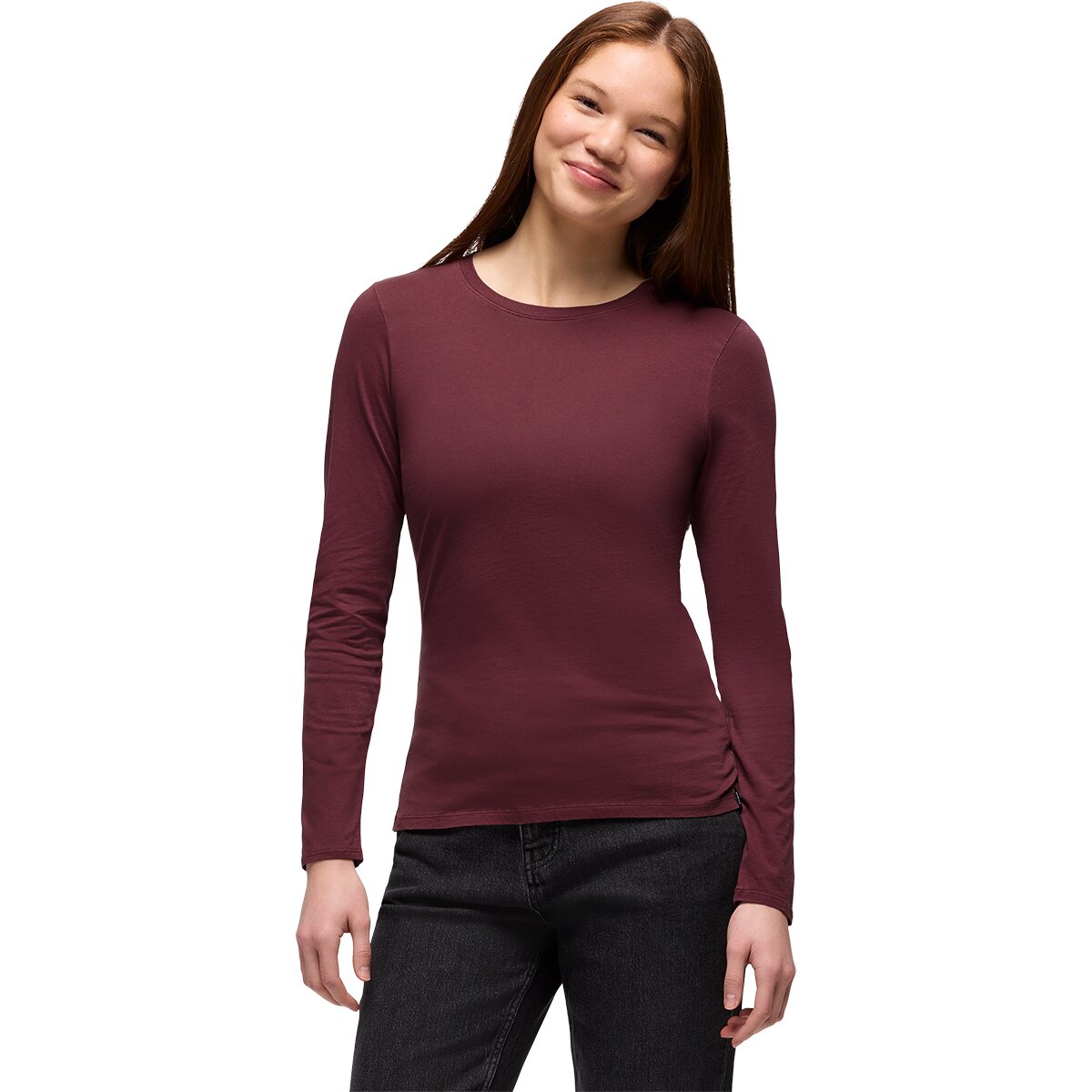 Image of prAna Everyday Long-Sleeve T-Shirt - Women's Deep Vino, XS
