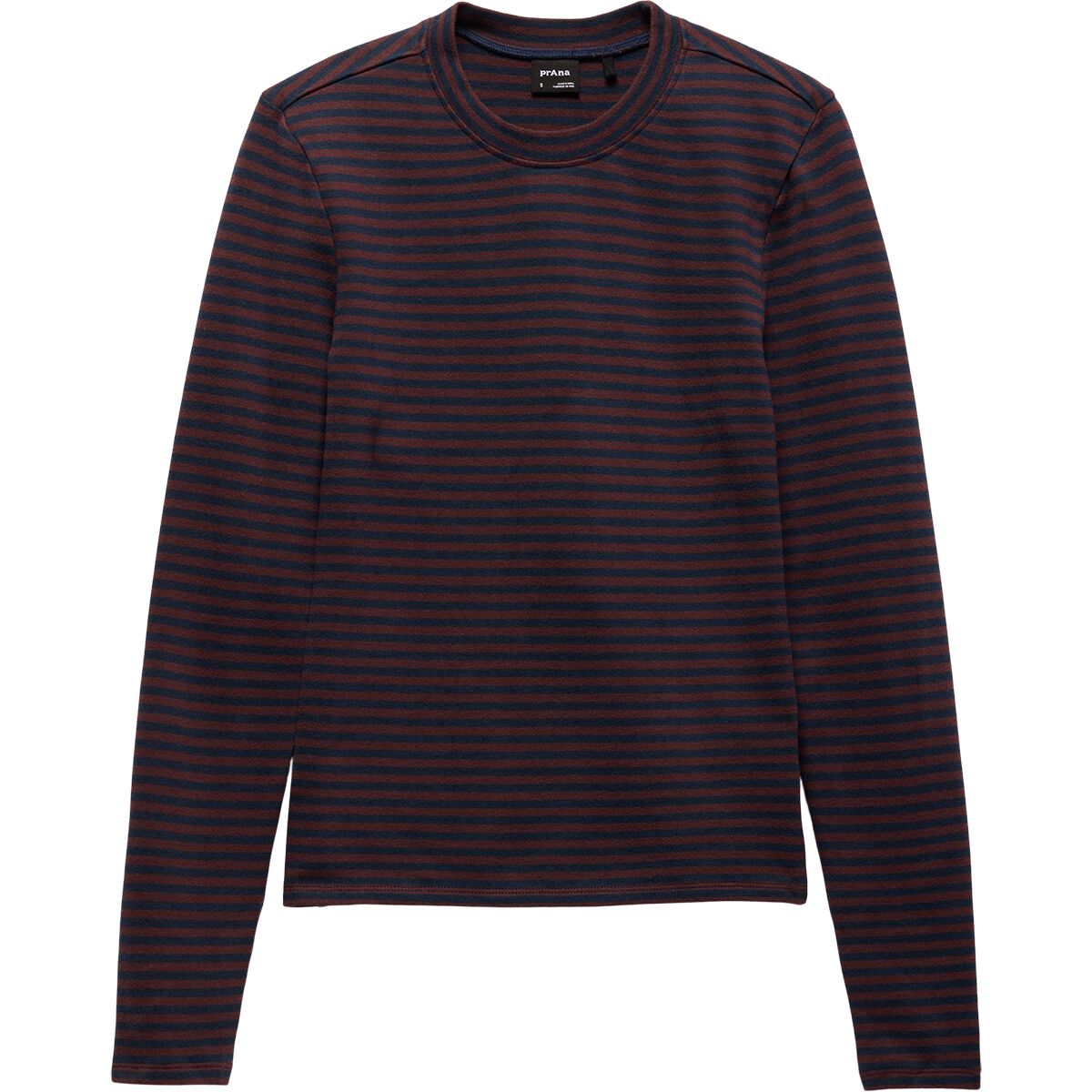 Image of prAna Lotus Long-Sleeve T-Shirt - Women's Cacao Stripe, XS