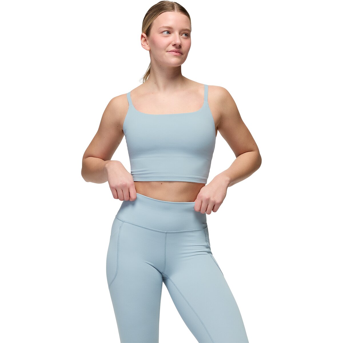 Image of prAna Luxara Longline Bra - Women's Glacier Skies, L