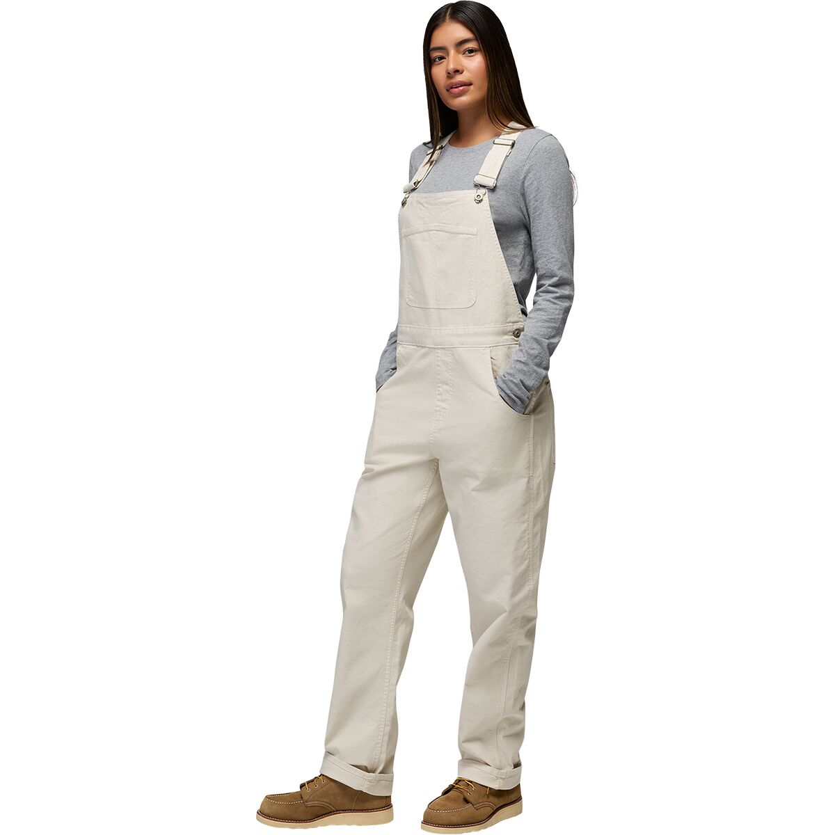 Image of prAna Rock Ridge Overalls - Women's Beach Pebble, M
