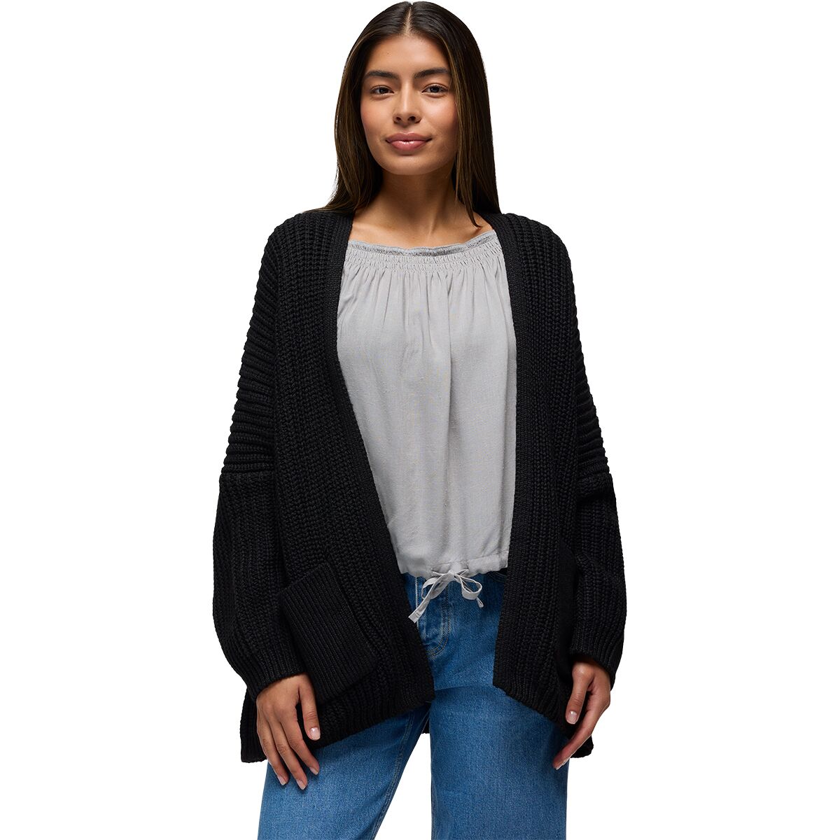 Image of prAna Sunday River Long Cardigan - Women's Black, XS