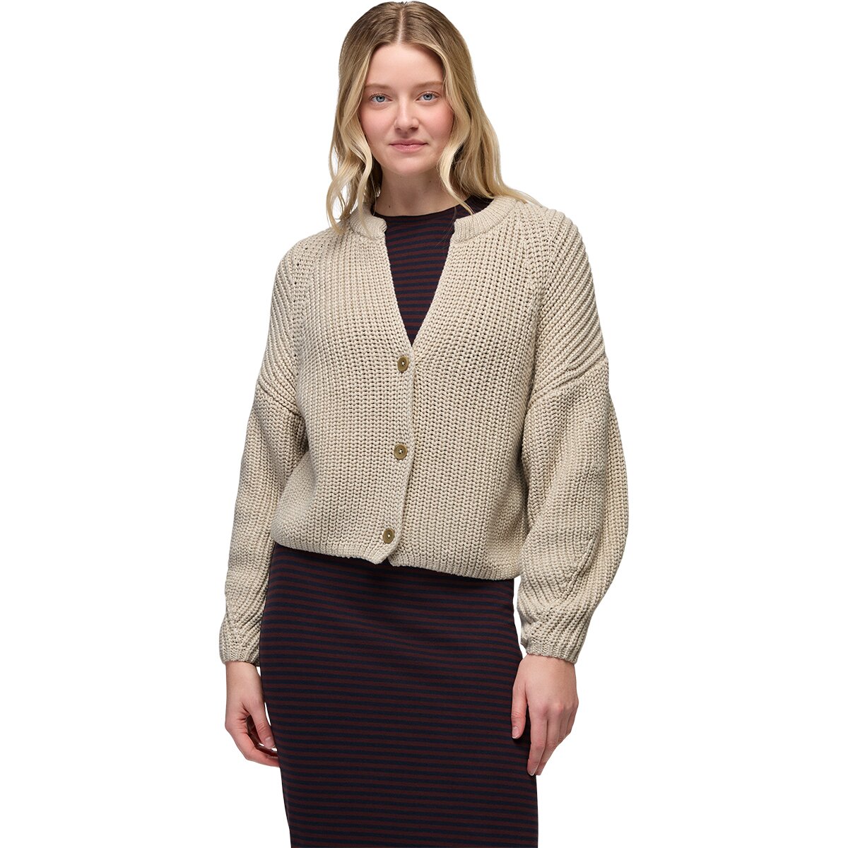 Image of prAna Sunday River Short Cardigan - Women's Beach Pebble, M