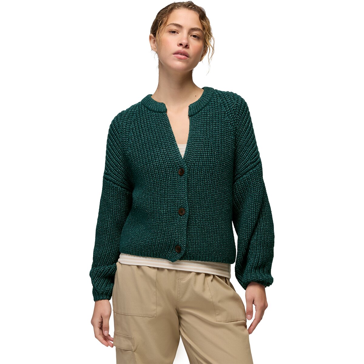 Image of prAna Sunday River Short Cardigan - Women's Coast, XS