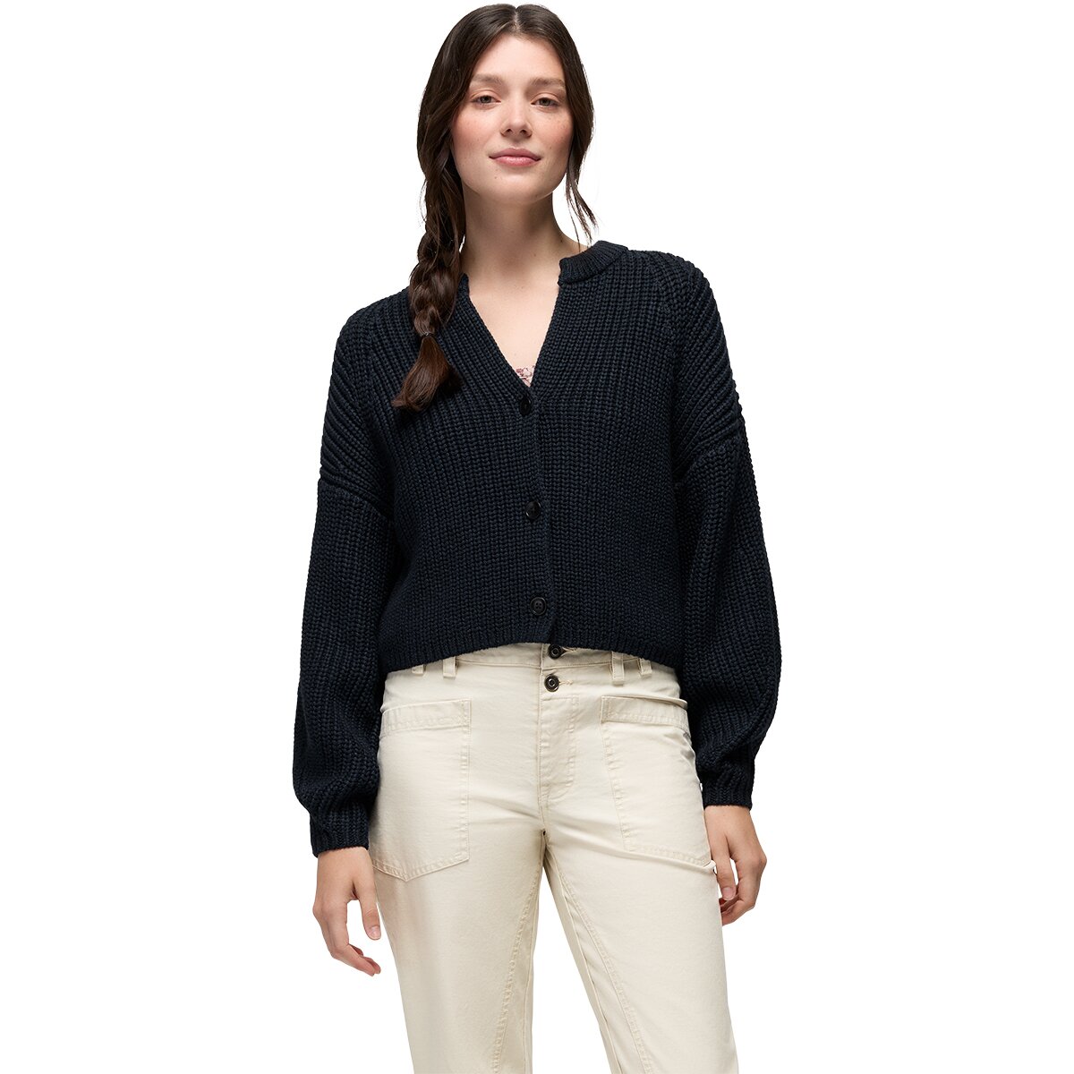 Image of prAna Sunday River Short Cardigan - Women's Nautical, L