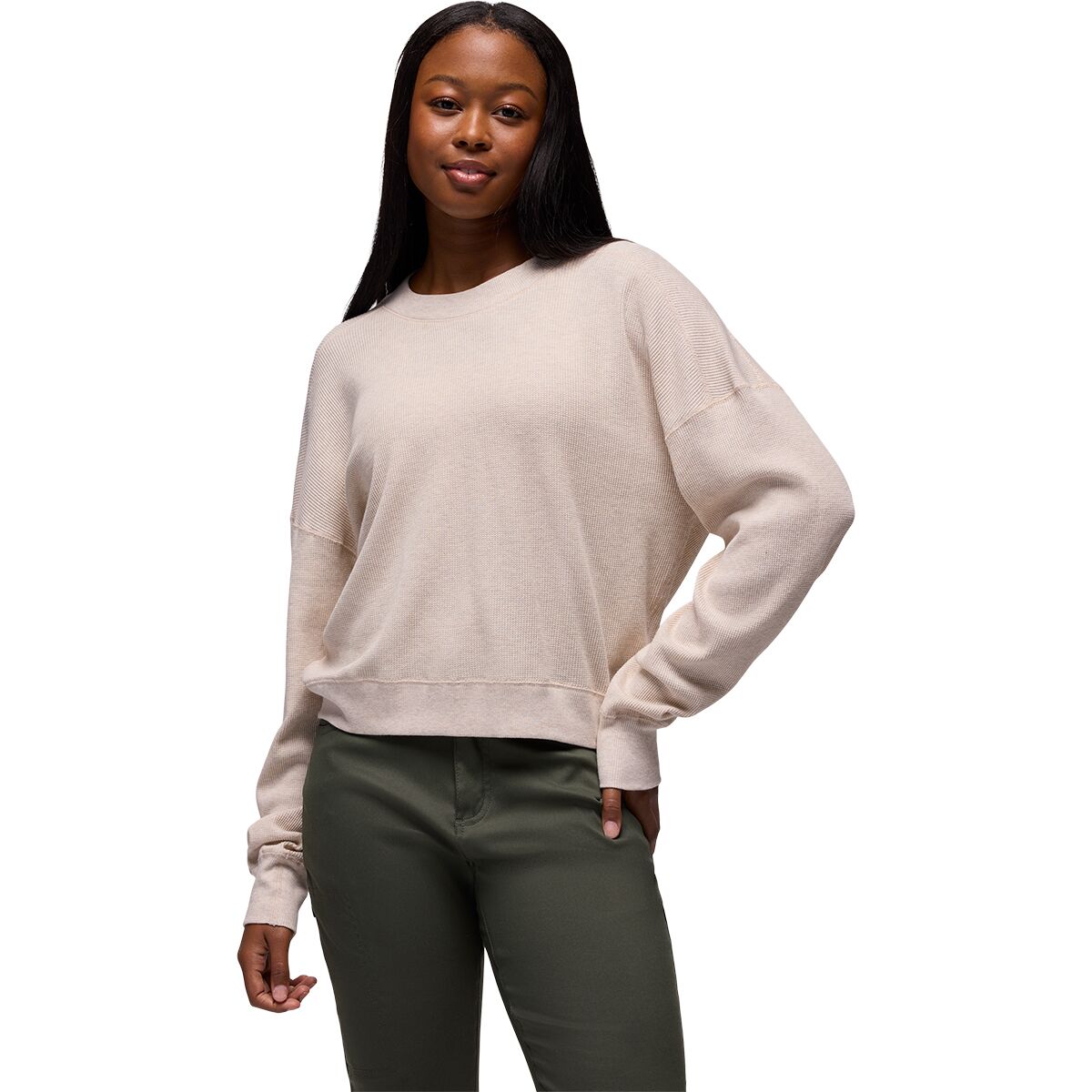 Image of prAna Touchstone Long-Sleeve Crew - Women's Oatmeal Heather, L