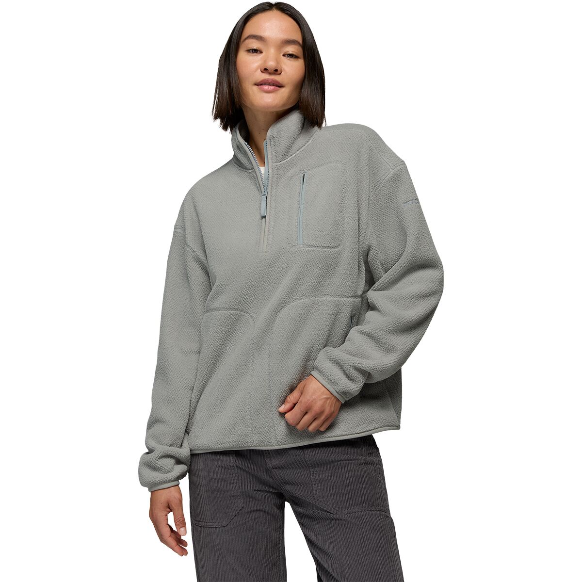 Image of prAna Tuff Fluff 1/2-Zip Pullover - Women's Quarry, XS