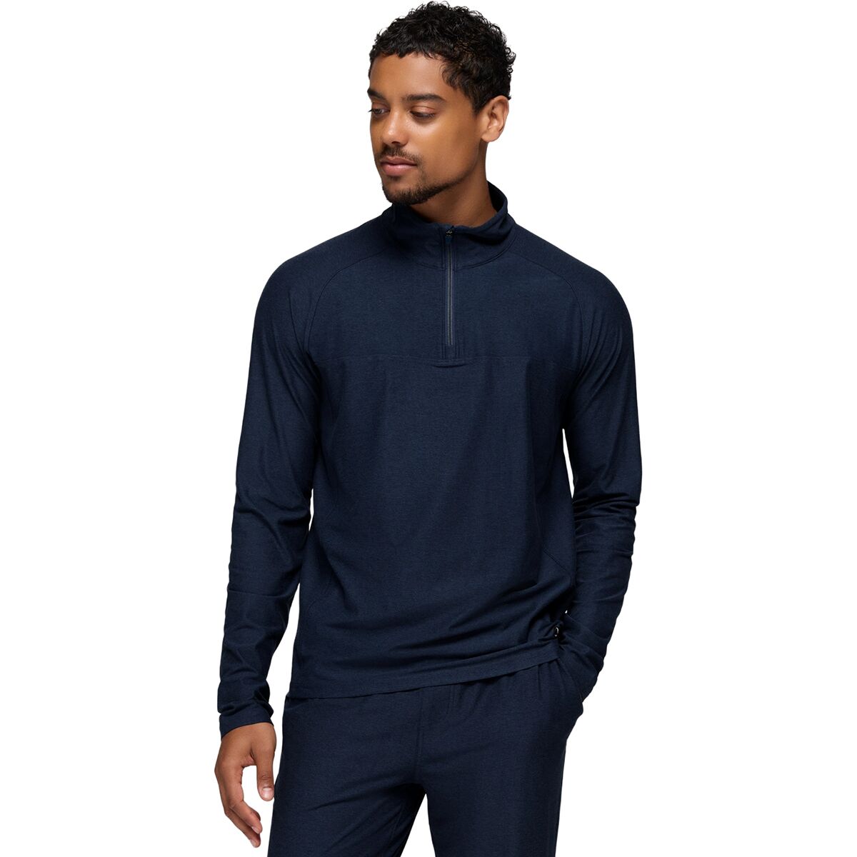 Image of prAna Altitude Tracker LT 1/4-Zip Top - Men's Nautical Heather, XXL
