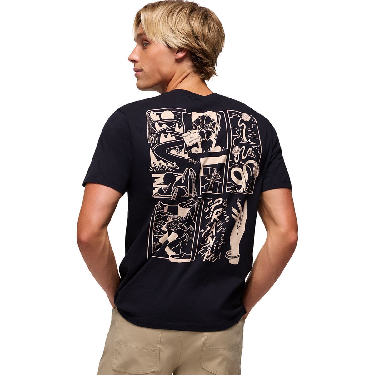 Image of prAna Everyday Storybook Short-Sleeve T-Shirt - Men's Black, S