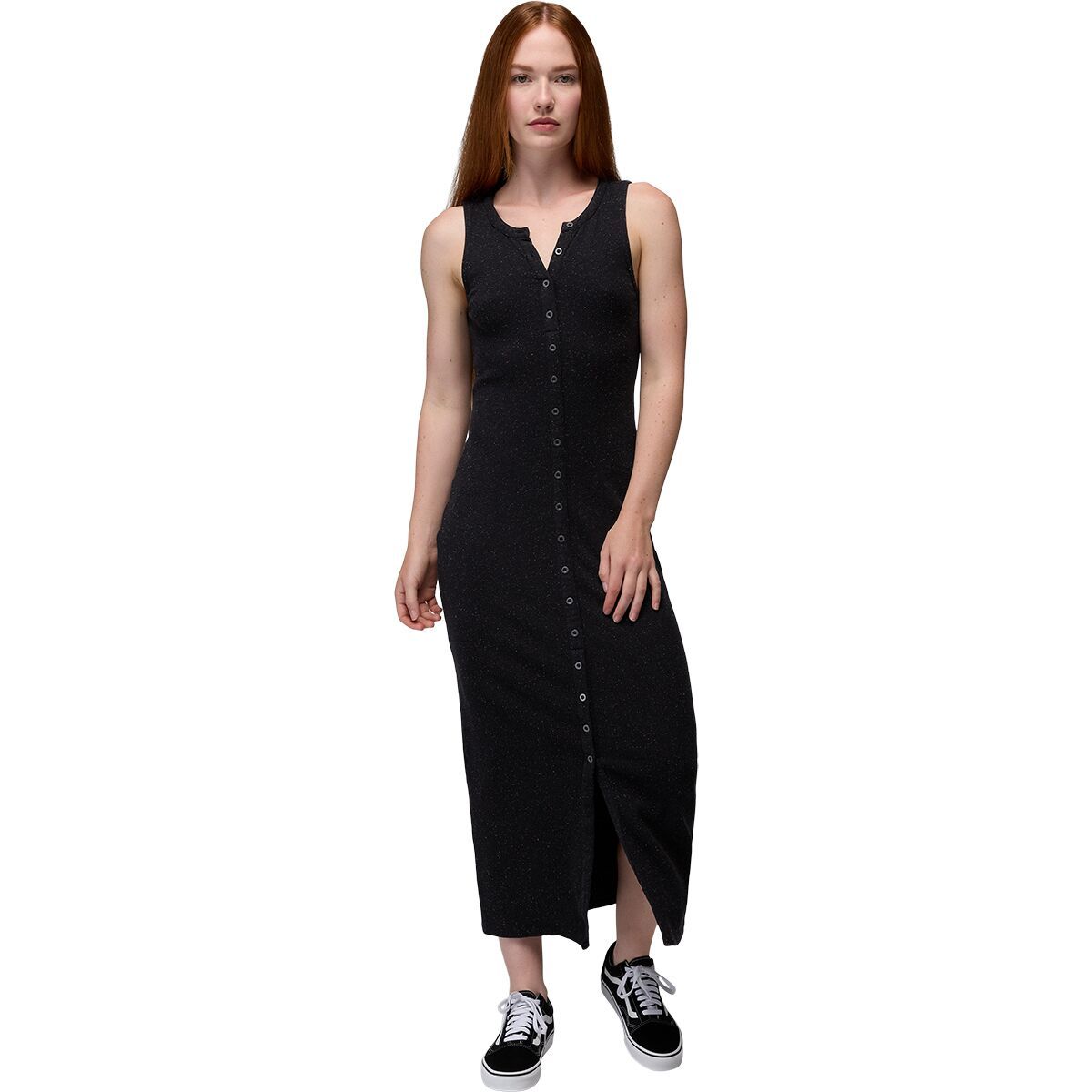 Image of prAna Cambria Cove Maxi Dress - Women's Black Heather, L