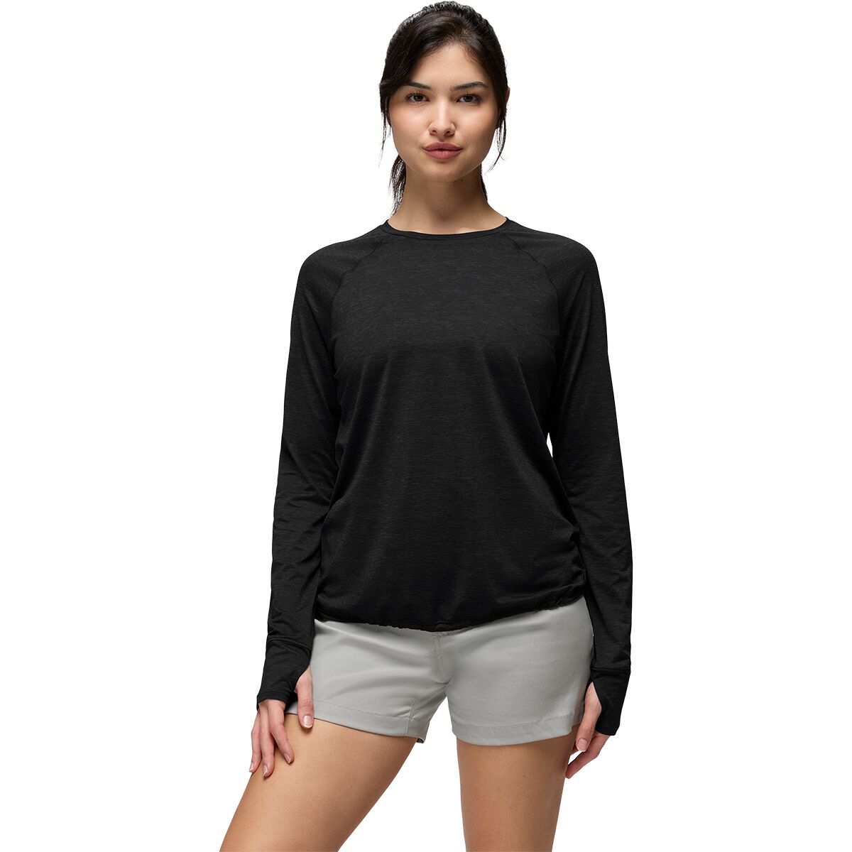 Image of prAna Eileen Cinch Long-Sleeve Top - Women's Black, XS