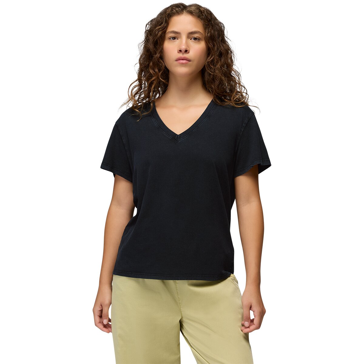 Image of prAna Everyday V-Neck T-Shirt - Women's Black, M