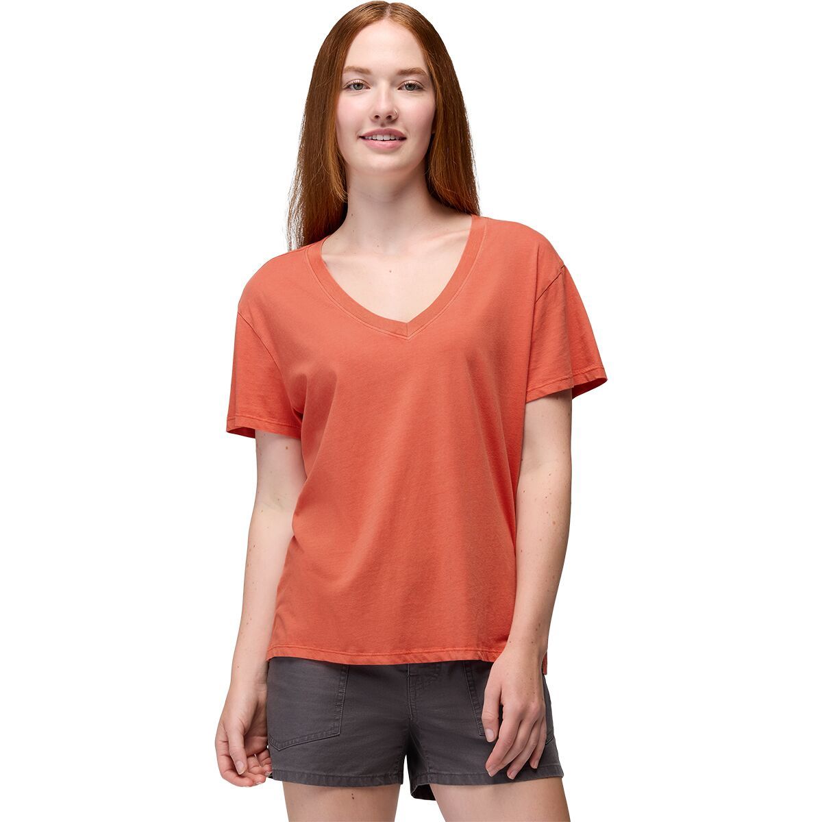 Image of prAna Everyday V-Neck T-Shirt - Women's Lychee, M
