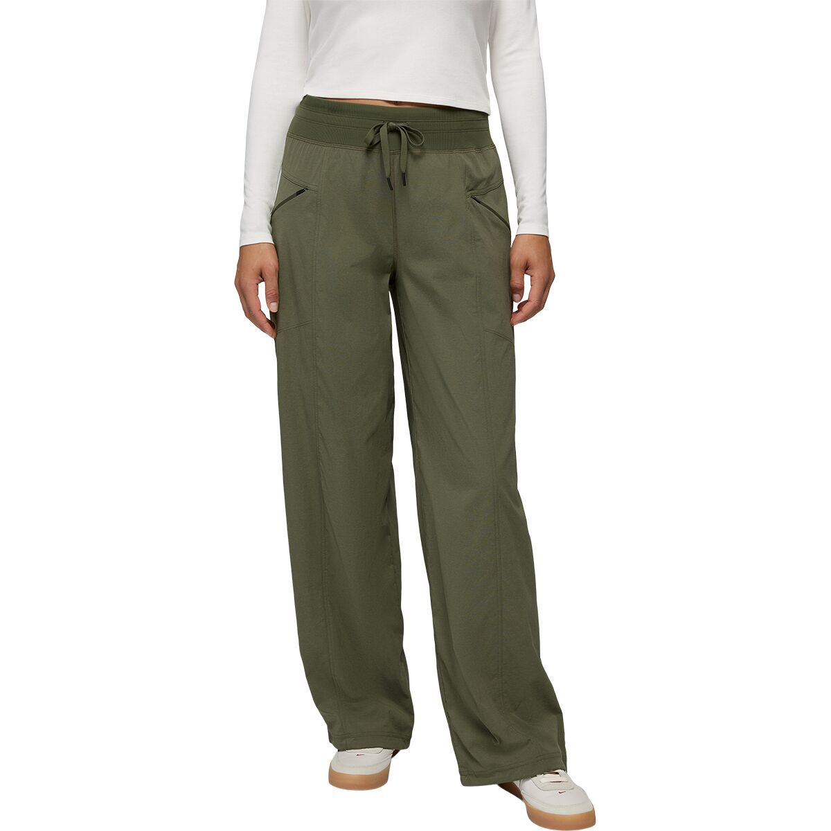 Image of prAna Koen Wide Leg Pant - Women's Cargo Green, M/Reg