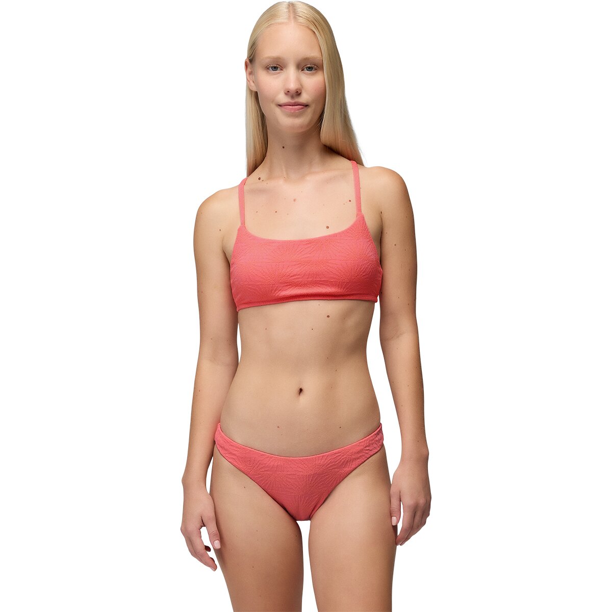 Image of prAna Lahari Sunburst Classic Bikini Bottom - Women's Guava Pop, M