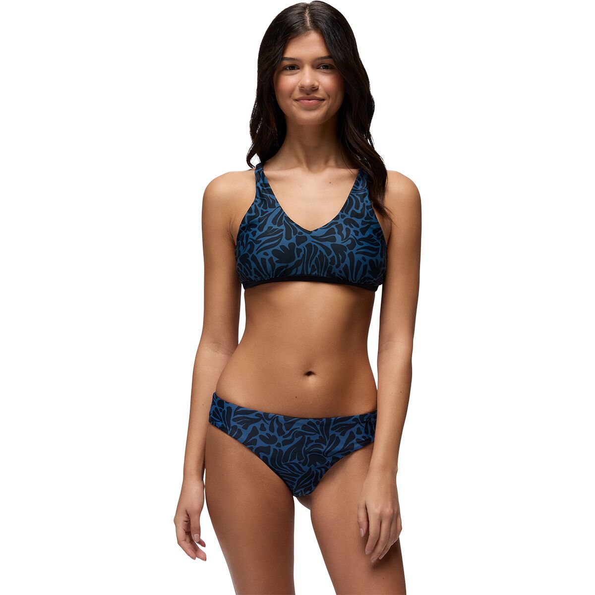 Image of prAna Mallorca Reversible Bikini Top - Women's Black Seaweed, M