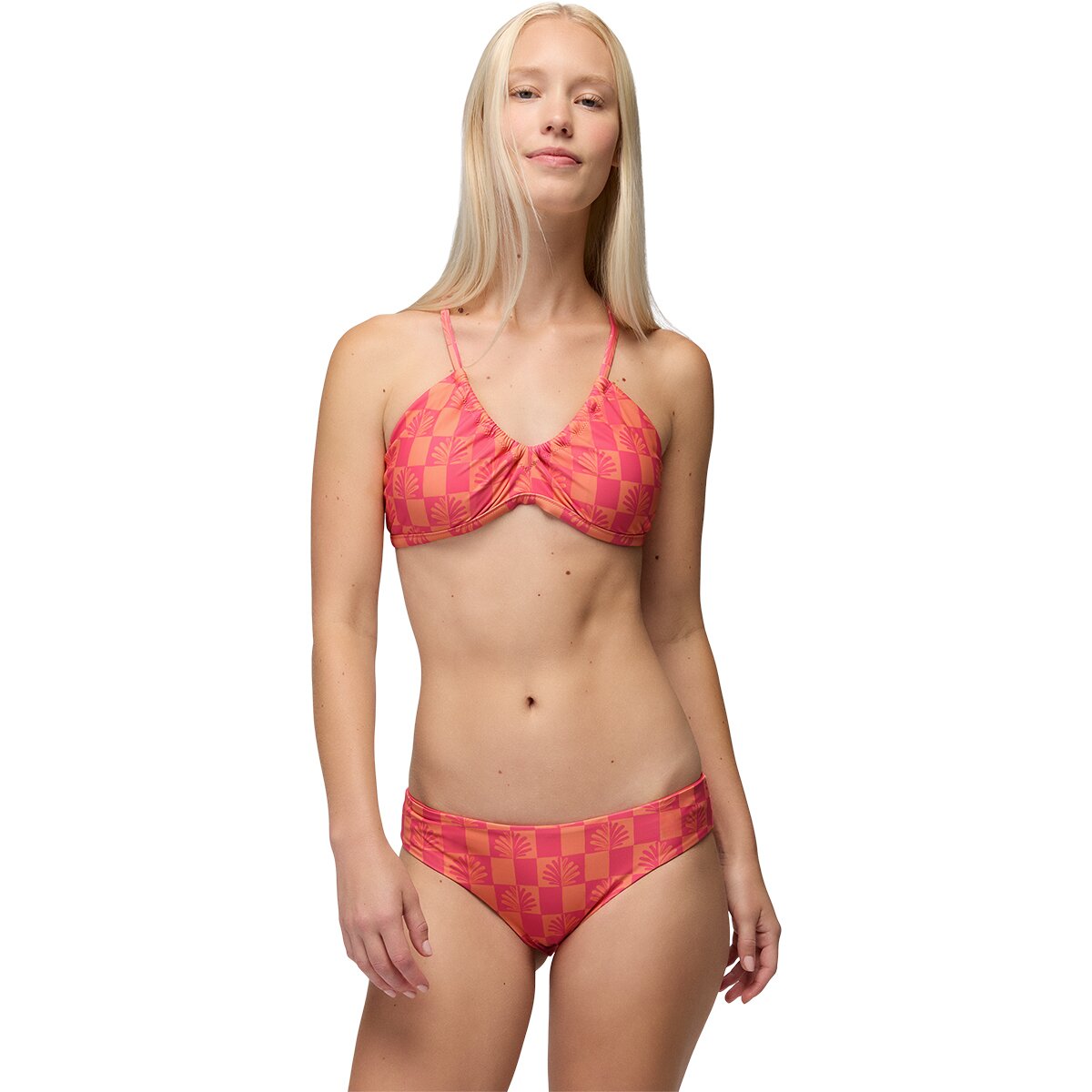 Image of prAna Mallorca Reversible Bikini Bottom - Women's Guava Pop Checker, XL