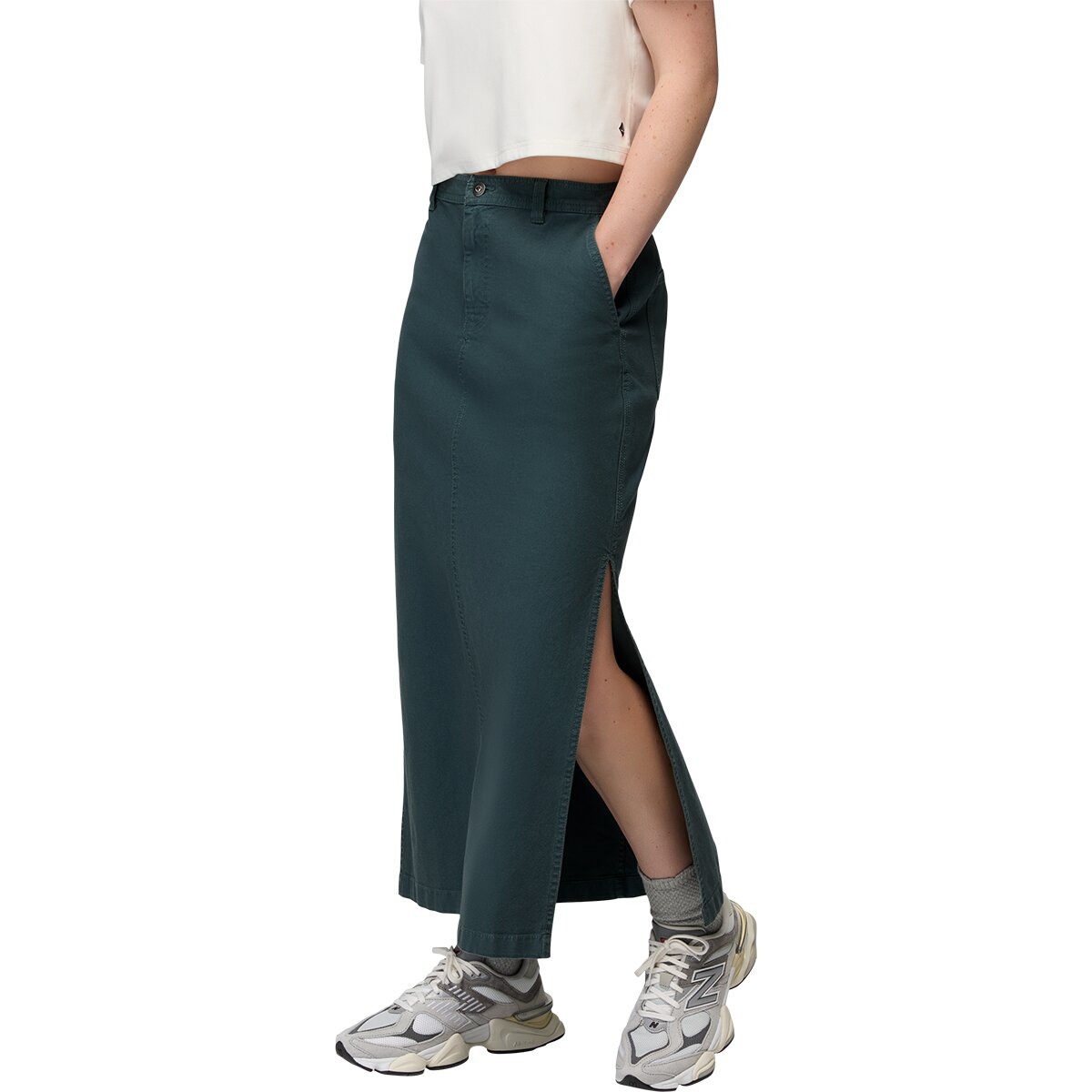 Image of prAna Rock Ridge Maxi Skirt - Women's Grey Blue, M