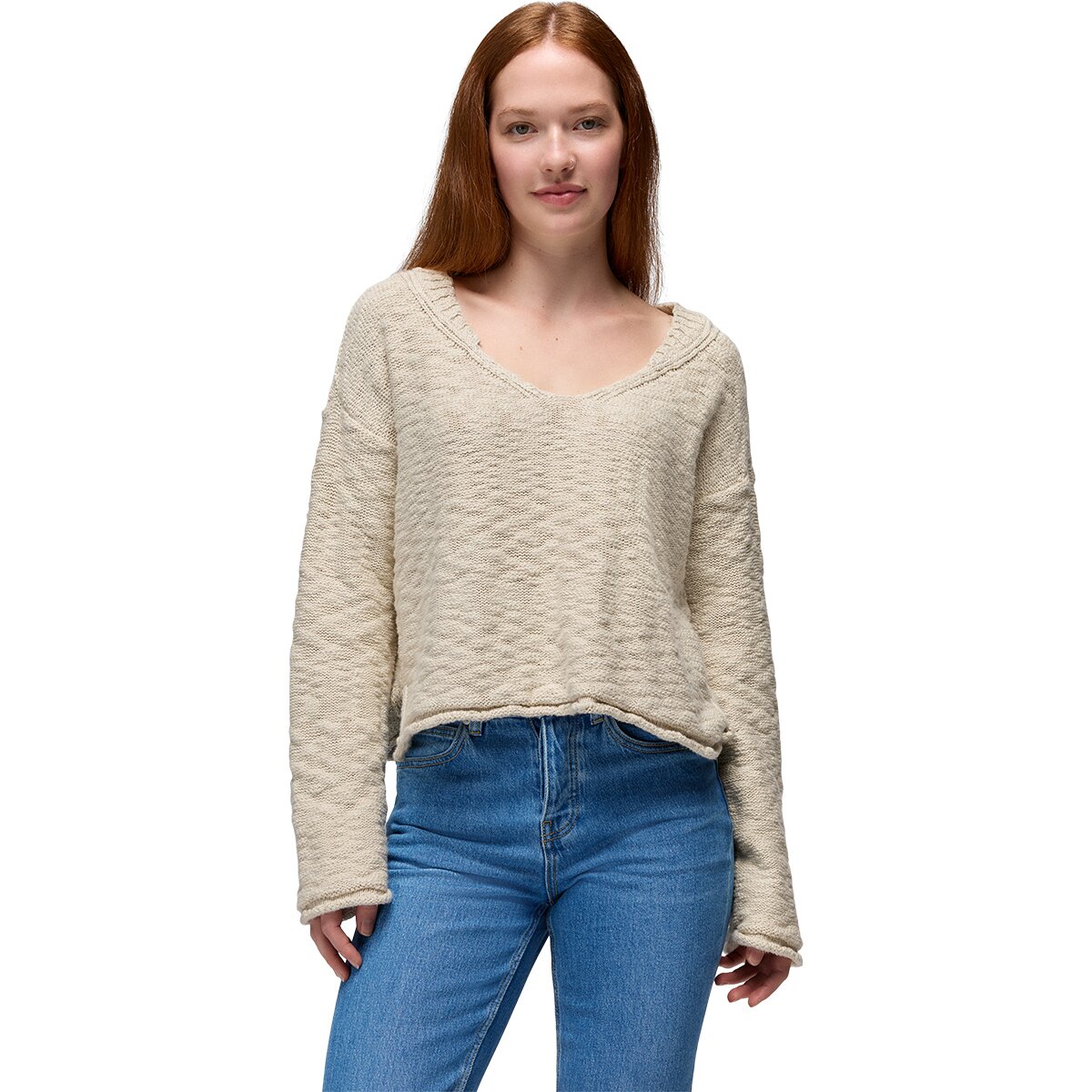 Image of prAna Sunshine Sunset Sweater - Women's Beach Pebble, L