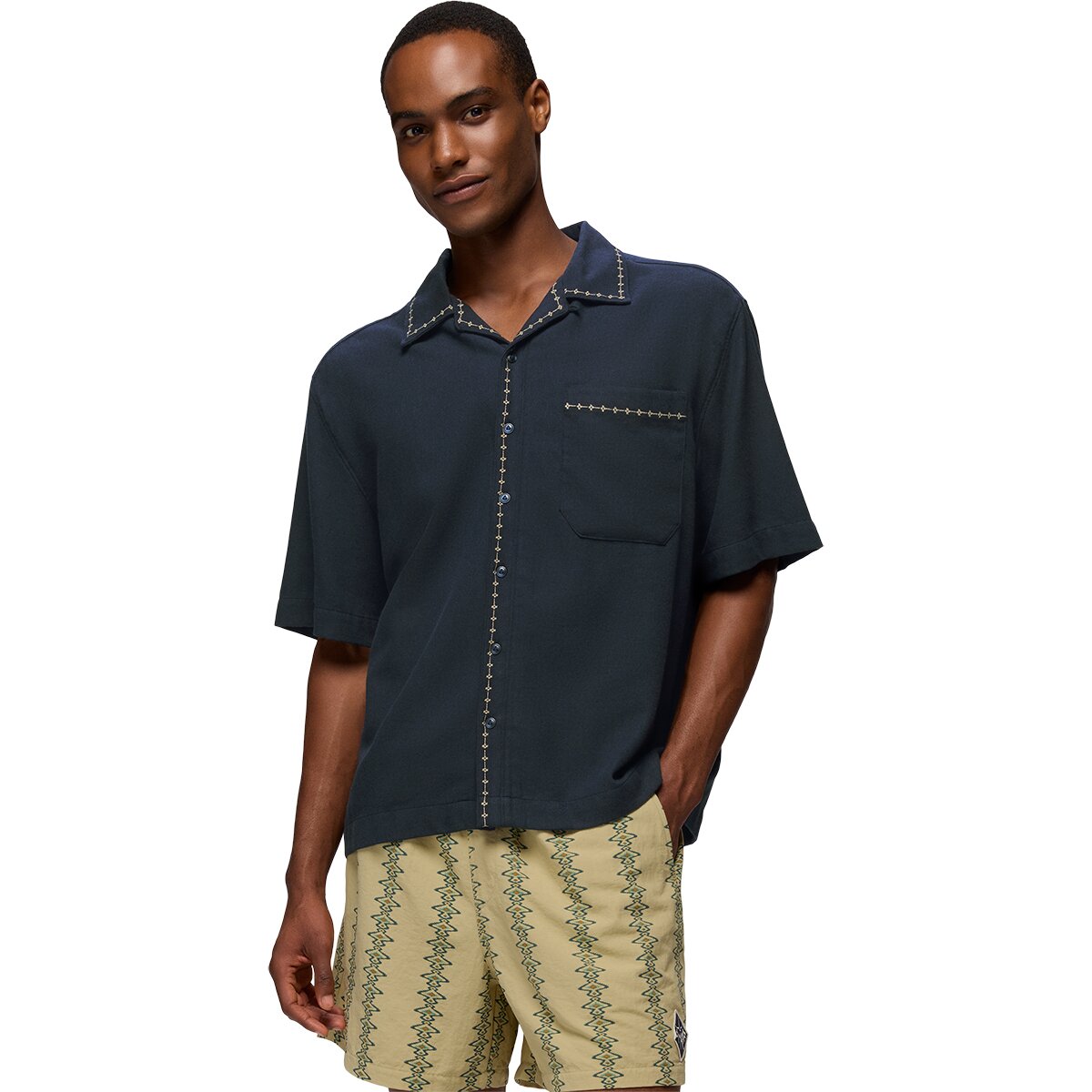 Image of prAna Del Norte Short-Sleeve Shirt - Men's Nautical, L