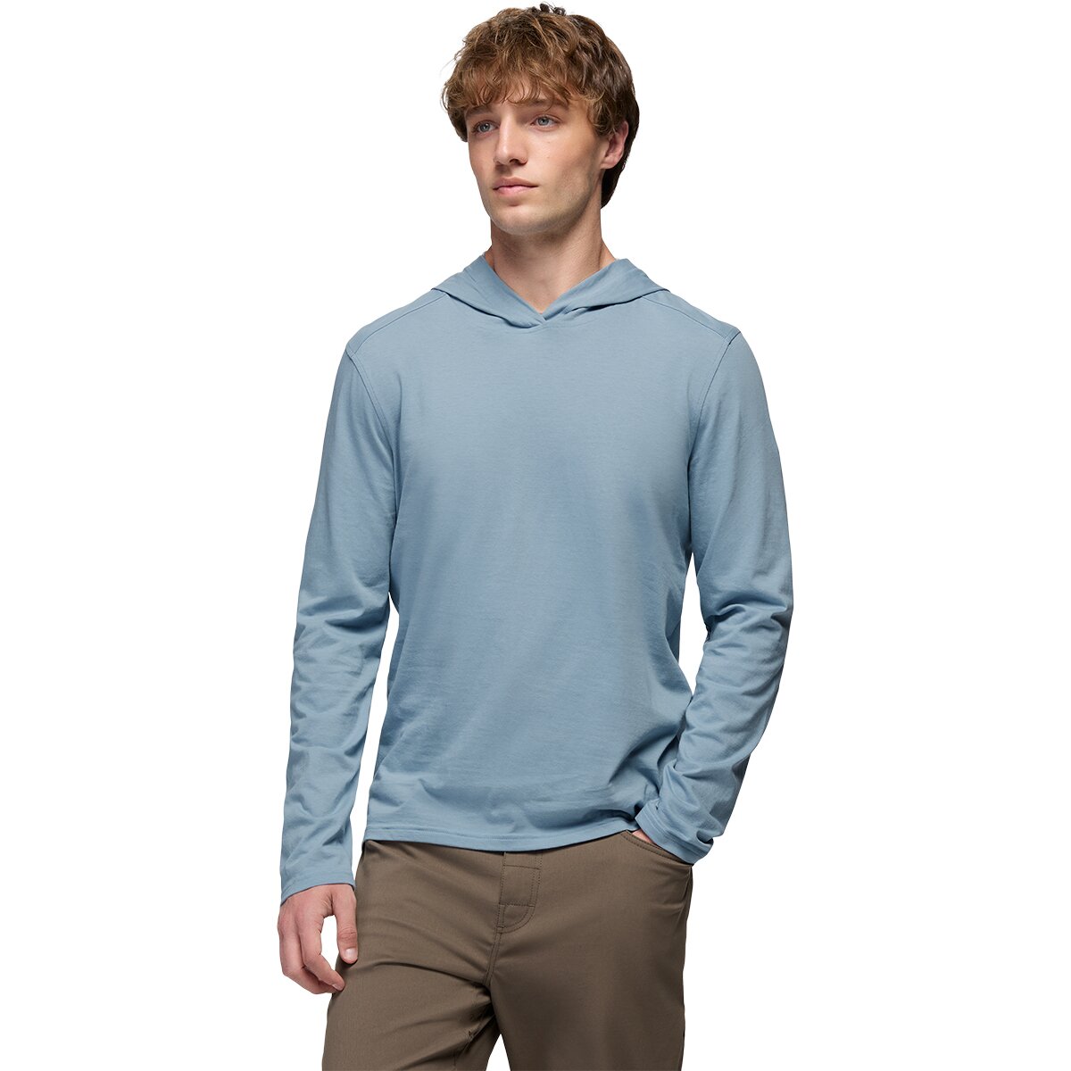 Image of prAna Long-Sleeve Hooded T-Shirt - Men's Glacier Skies, S