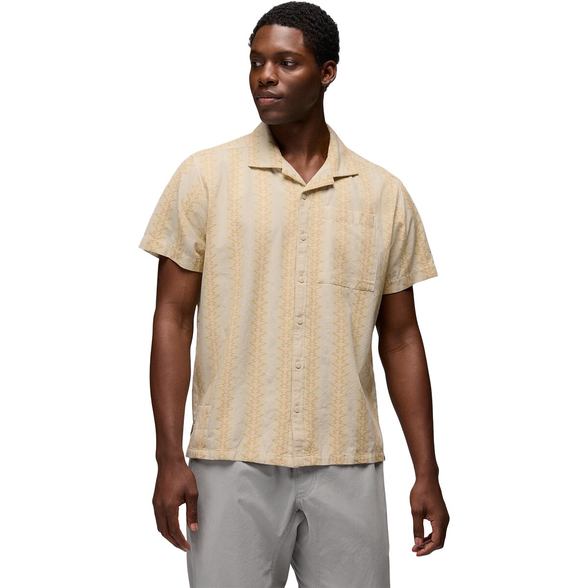 Image of prAna Mantra Light Heritage Shirt - Men's Beach Pebble, M