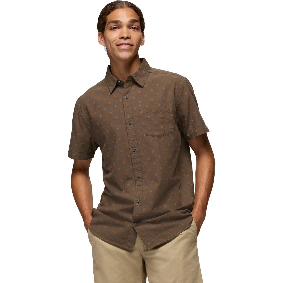 Image of prAna Metador Short-Sleeve Shirt - Men's Mud Octopus, L