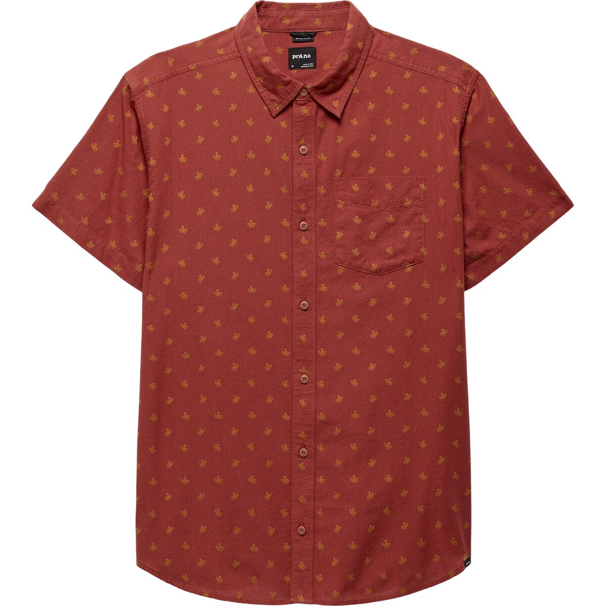 Image of prAna Metador Short-Sleeve Shirt - Men's Red Ochre Octopus, XXL