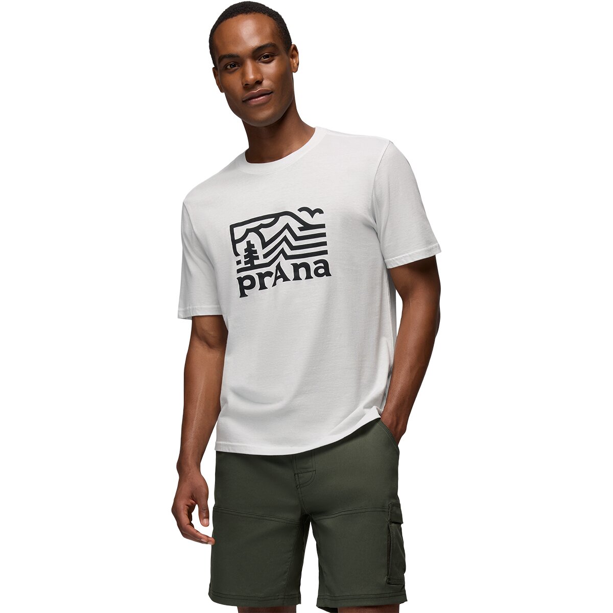 Image of prAna Peak Path T-Shirt - Men's Soft White, L