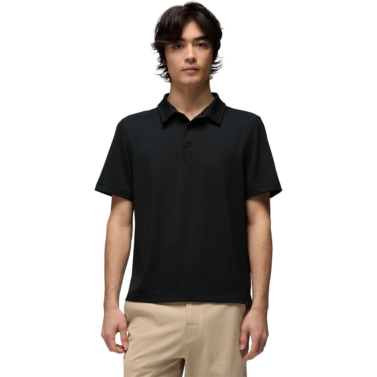 Image of prAna Rotator Short-Sleeve Polo Shirt - Men's Black, L