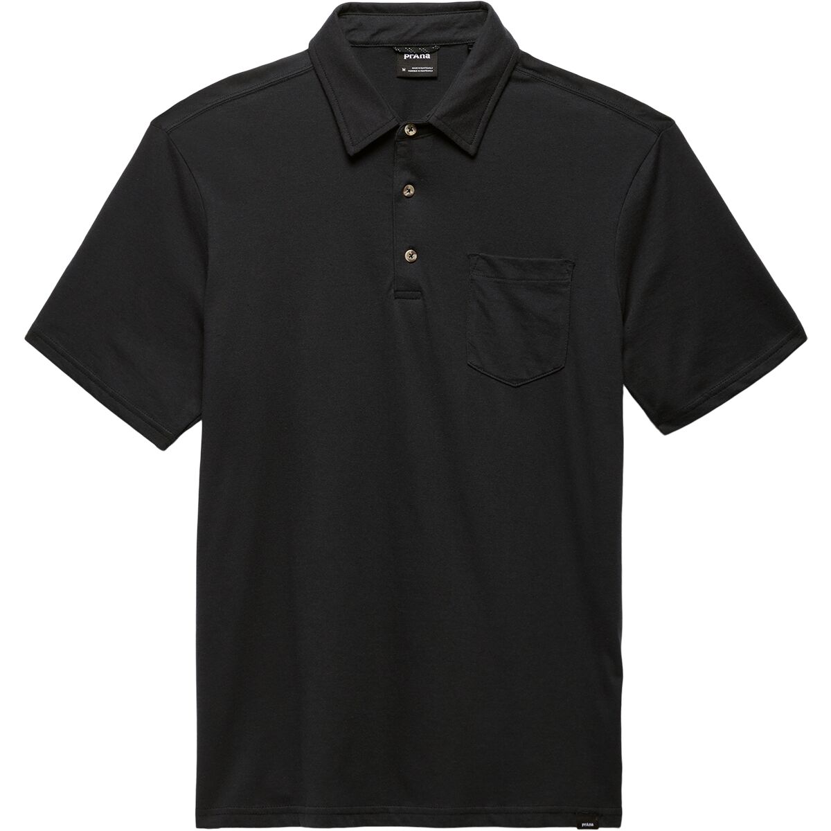 Image of prAna Short-Sleeve Polo Shirt - Men's Black, S