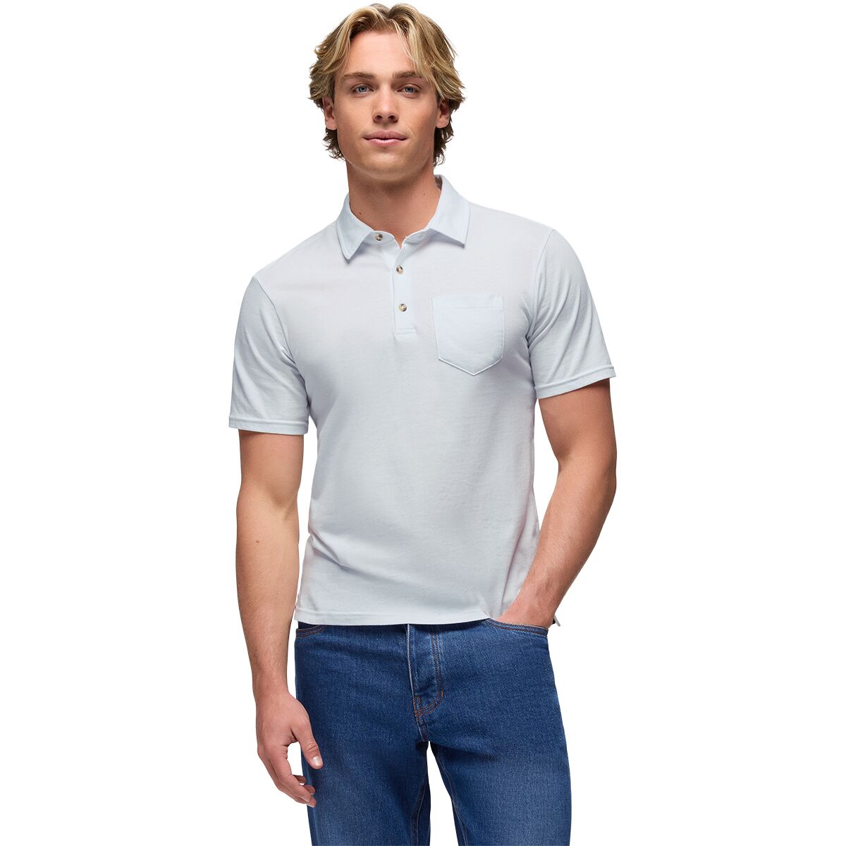 Image of prAna Short-Sleeve Polo Shirt - Men's Soft White, XXL