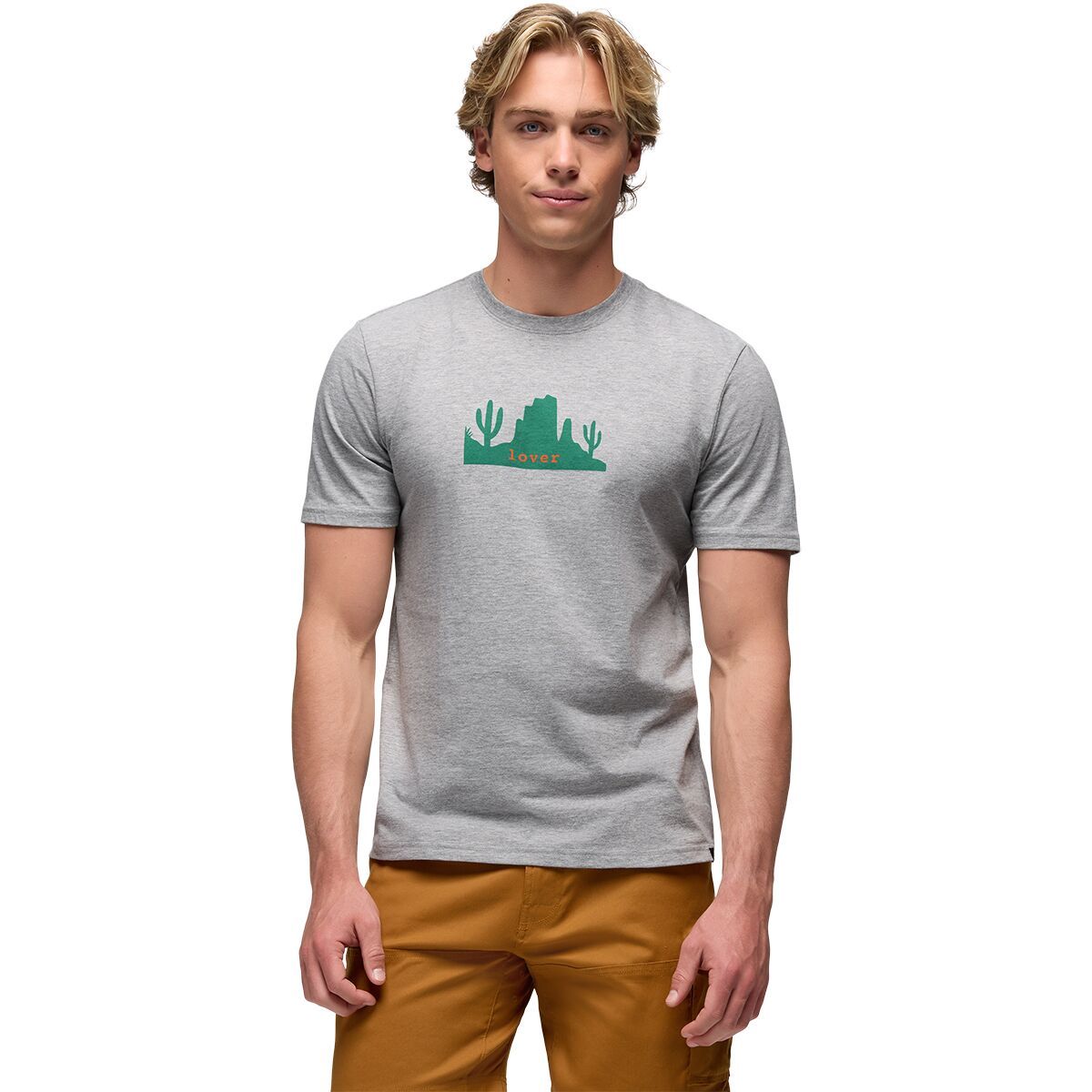 Image of prAna Desert Lover Journeyman Short-Sleeve T-Shirt - Men's Heather Grey, XXL