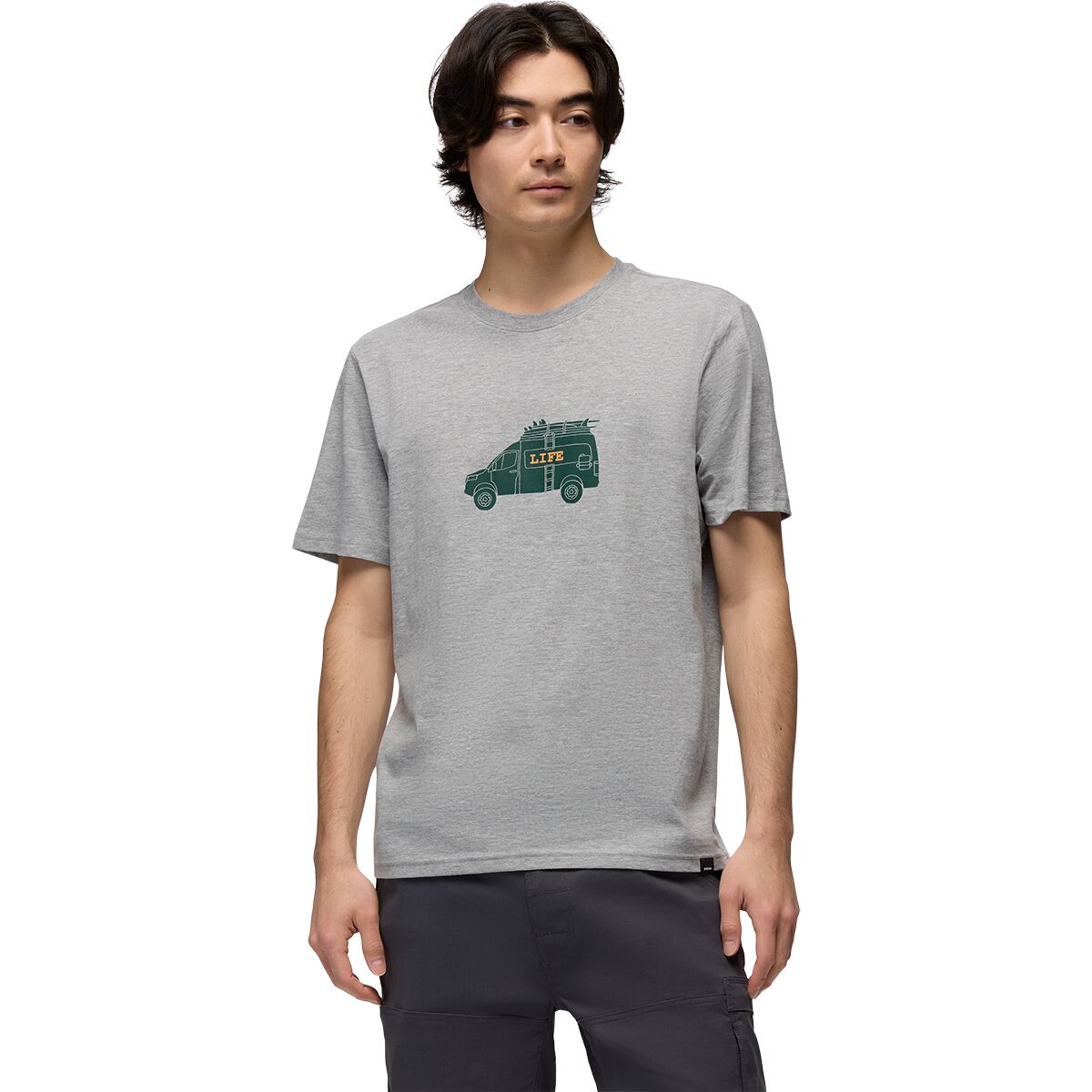 Image of prAna Van Life Journeyman Short-Sleeve T-Shirt - Men's Heather Grey, XXL