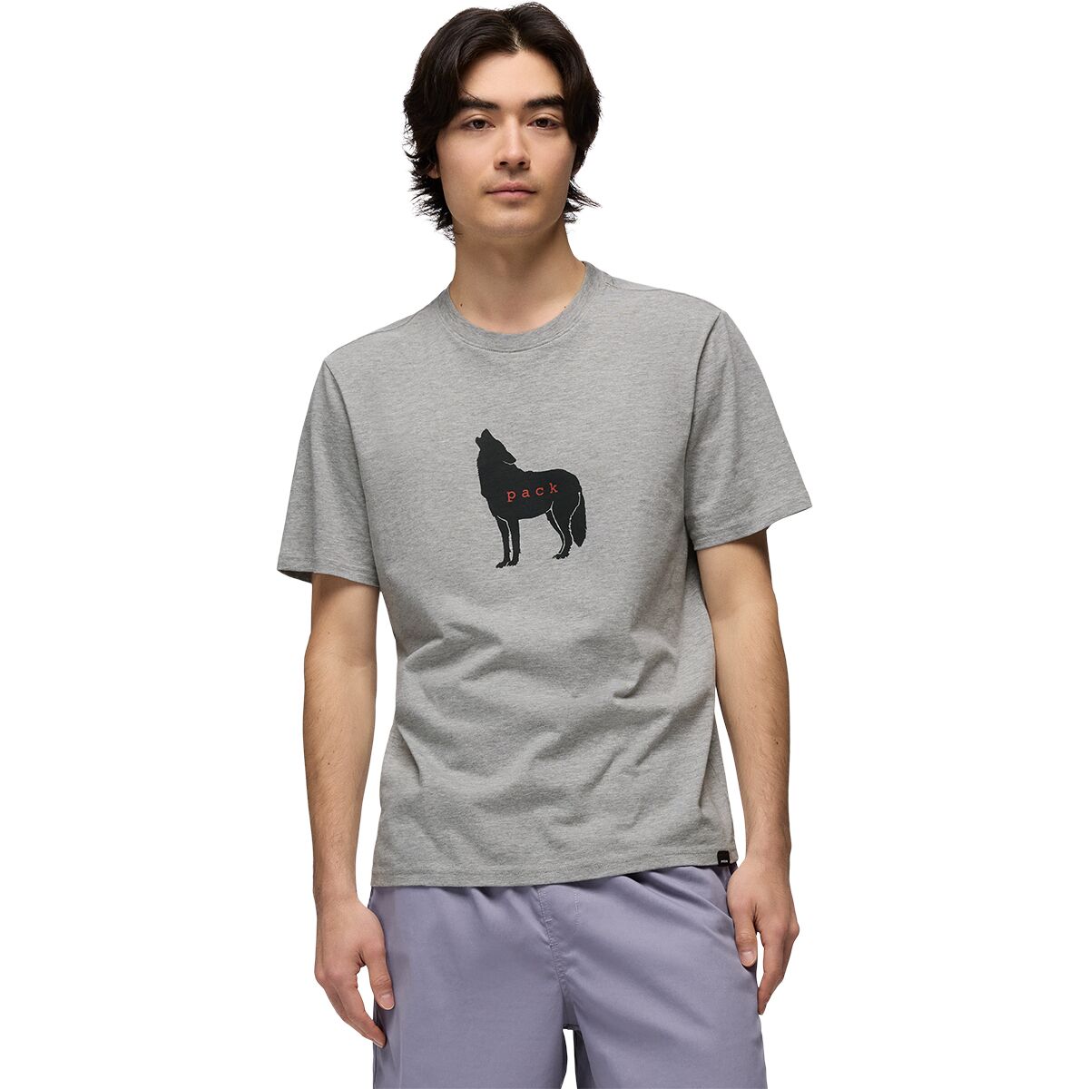 Image of prAna Wolf Pack Journeyman Short-Sleeve T-Shirt - Men's Heather Grey, M